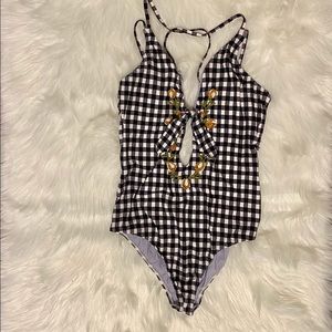 Buffalo plaid O’Neill onepiece